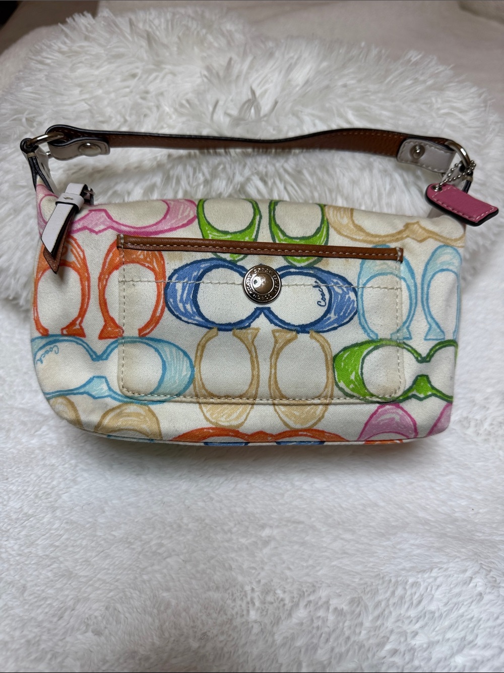 Coach Hamptons Weekend Scribble Top Handle Pouch 2004